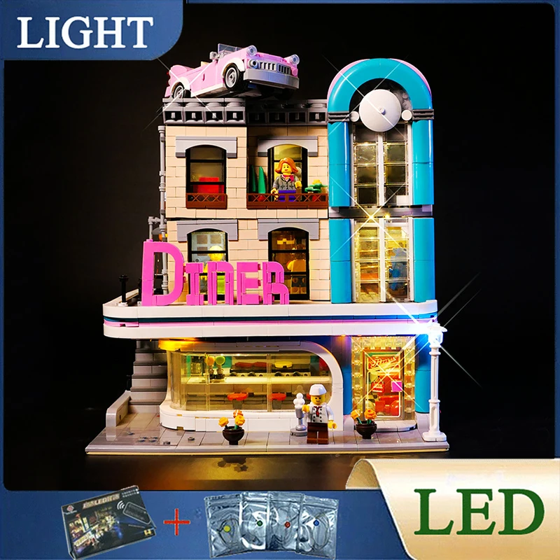 

DIY LED Light Kit For LEGO 10260 Downtown Diner Building Block Set（Only LED Light,Without Blocks Model）