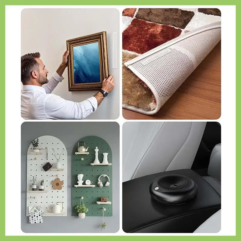 ABJT-2 Rolls Double Sided Tape Heavy Duty, Clear Removable Nano Tape For Poster Carpet Picture Hanging