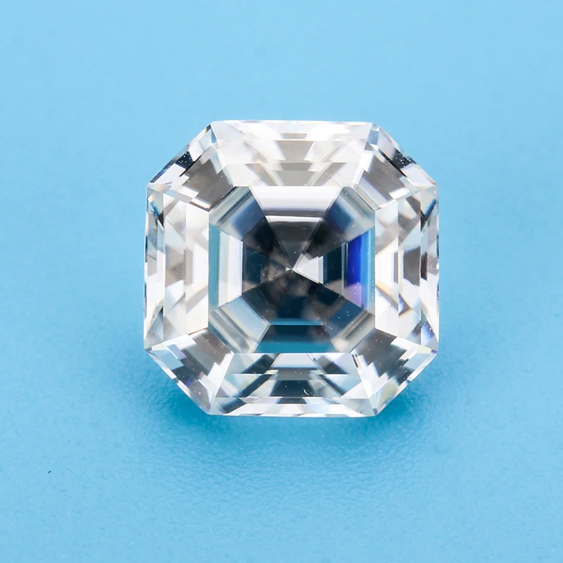 Wholesale Moissanite Price White Octagon Asscher Cut 3*3mm-6*6mm GH Color Moissanites For Jewelry Rings