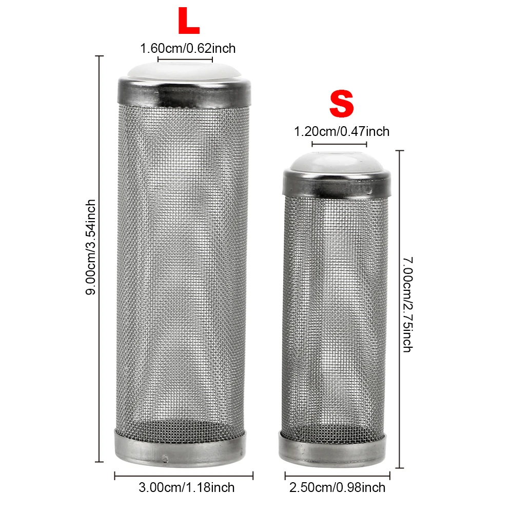 Stainless Steel Filter S/L Size Aquarium Accessories Inflow Inlet Protect Special Shrimp Cylinder Filter Shrimp Net image 2