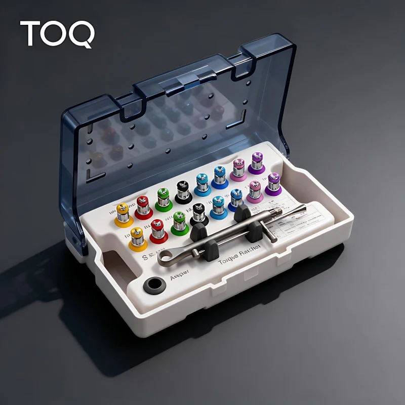 

Dental Implant Restoration Tool Kit Universal 10-70NCM Implant Torque Screwdrivers Wrench Set Autoclavable For Dentist Clinic