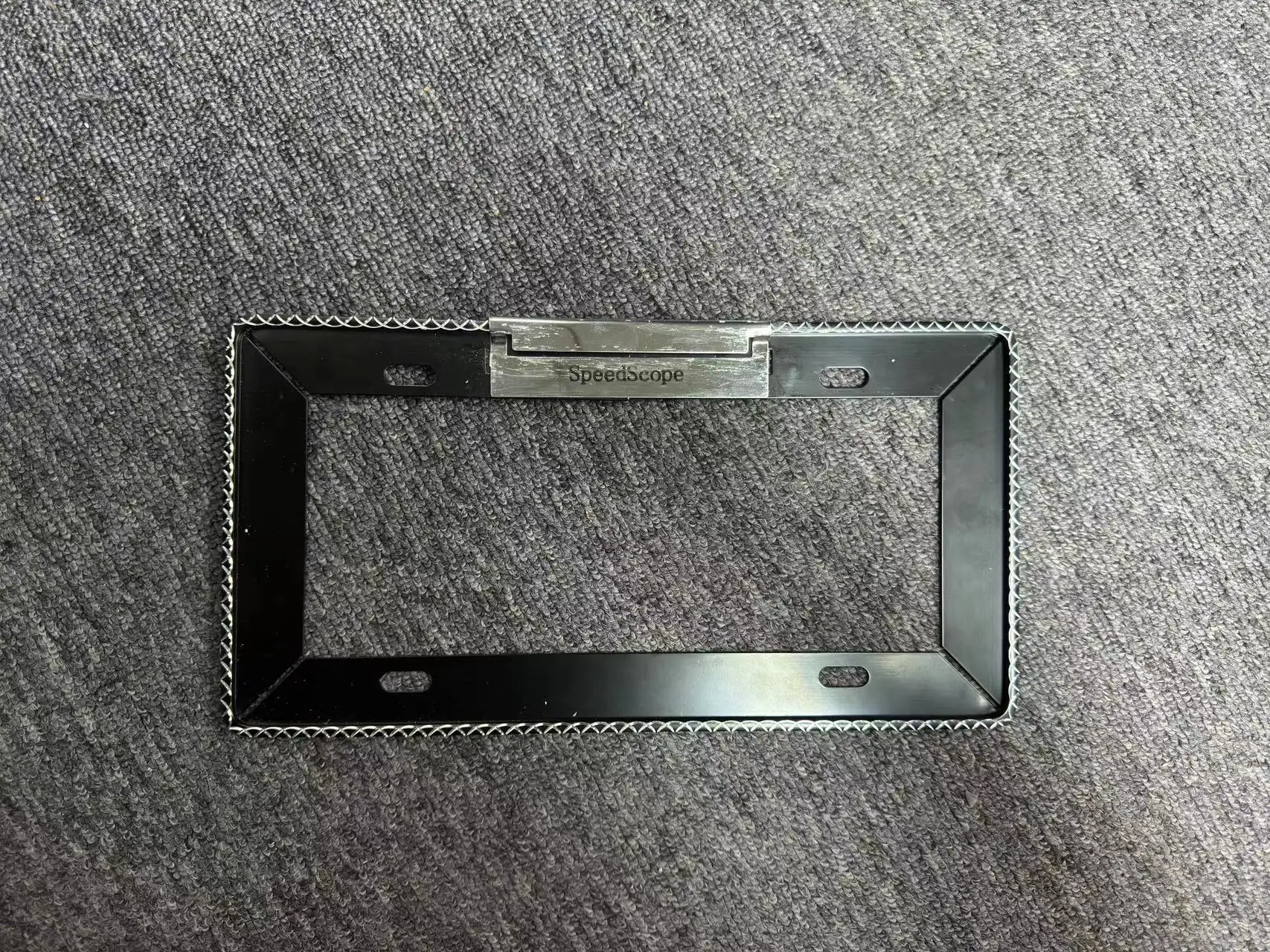 SpeedScope  Plate Frames - Heavy Duty Metal Stainless Steel Front & Rear Car Tag Cover, 2 Pack Rust Proof Mirror Polish Holder,w