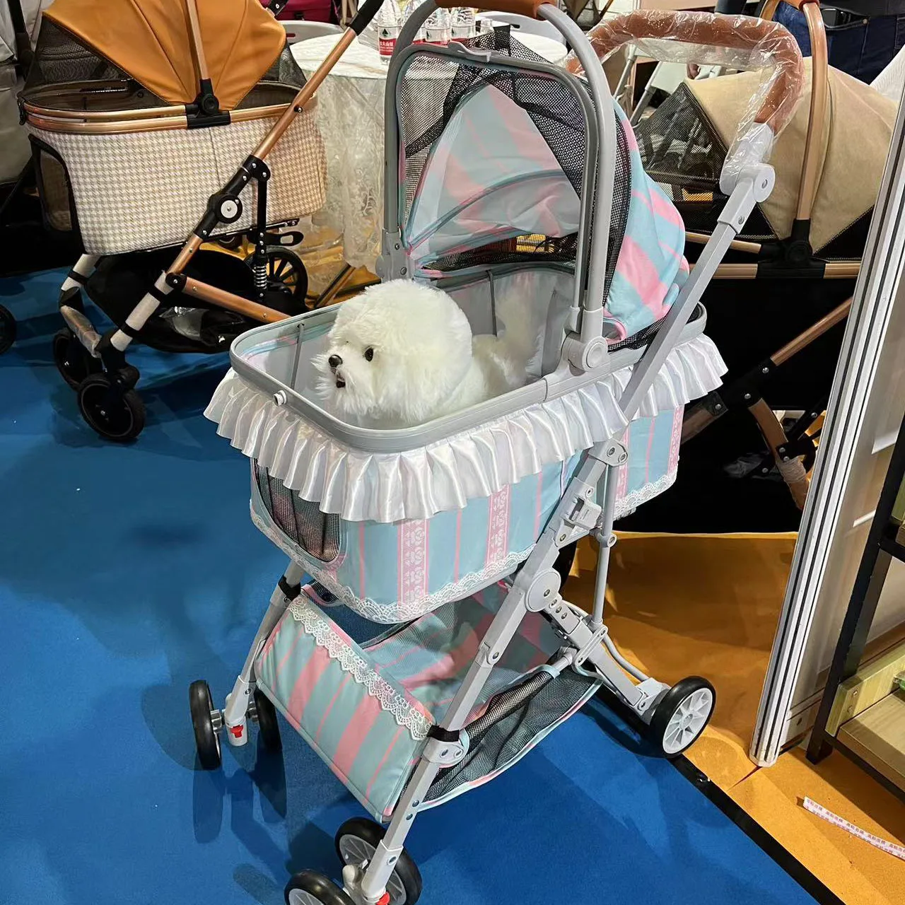 Pet Stroller Dog Travel Trolley Case Stair Climbing Trolley Pet Stroller