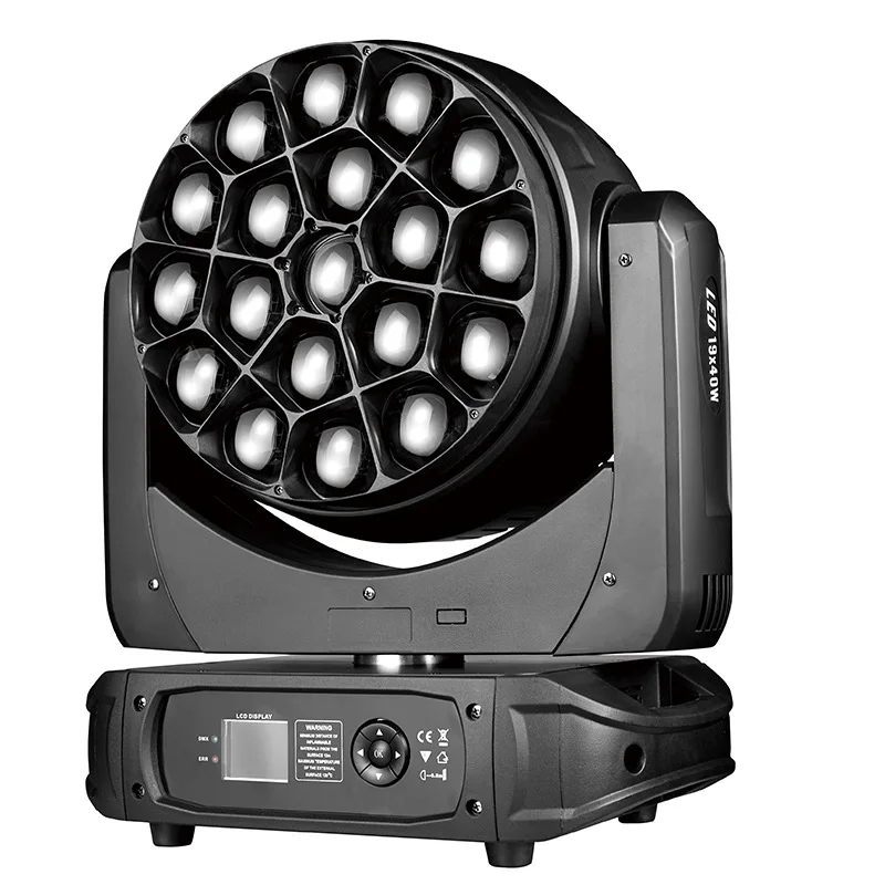 19*40W LED Bee Eyes Stage Effect Lighting For DJ Disco Events Wedding Rotable Plate RGBW 4 In 1 Pixel Super Beam DMX Fixture