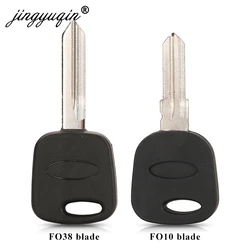 jingyuqin Transponder Chip Ignition Key Blank Remote Car Key Shell For Ford Focus Escape Mercury Key Case Fob FO38 FO10 Blade