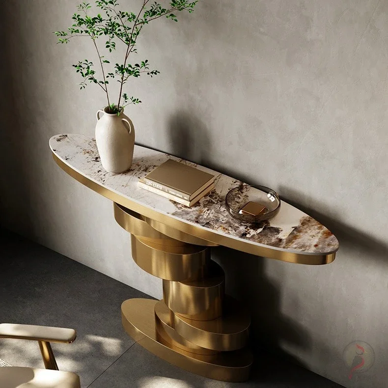 Light luxury high-end entrance table modern living room designer creativity