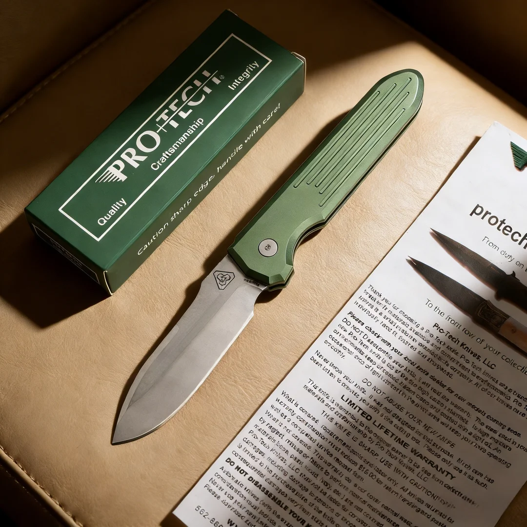 

PROTECH - Compact folding knife, aluminum handle, precision structure small knife, EDC collection of sharp fruit knife