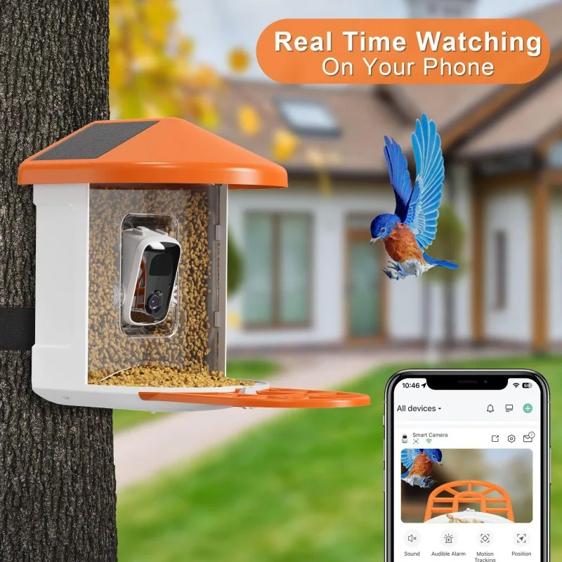 2026 Smart Bird Feeder with 3MP/2K HD Camera, Wireless Live Streaming to Phone | Bird Watching & Nature Monitoring Station