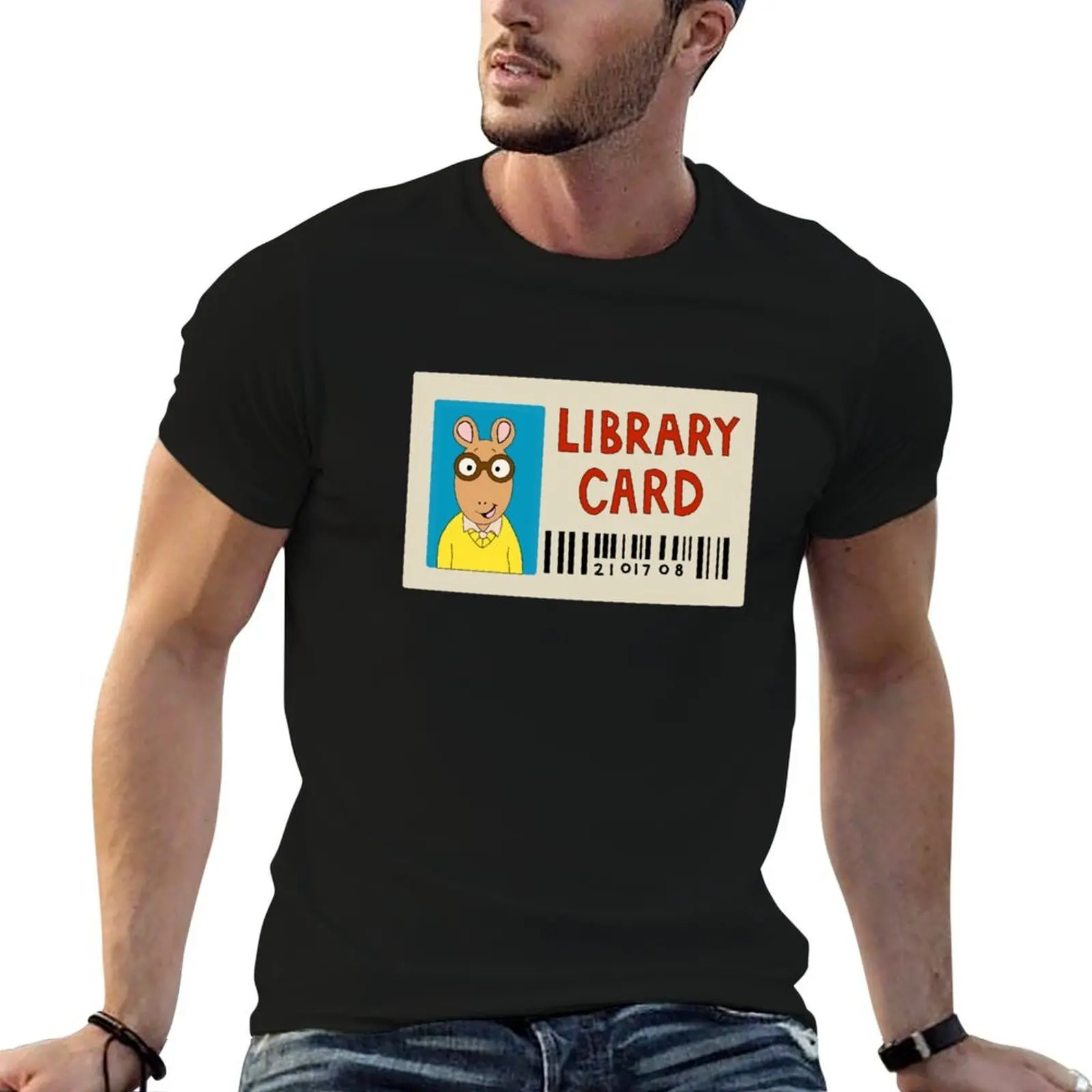

Arthur Library Card T-Shirt anime tshirt t shirts for man pack white man t shirt graphic T-Shirt