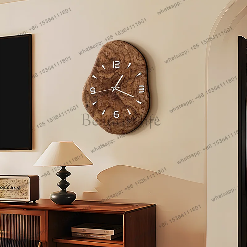 

Wooden Interior Wall Clocks Chinese Style Minimalist Silent Wall Clocks Xenomorph Vintage Orologio Da Parete Room Decorations