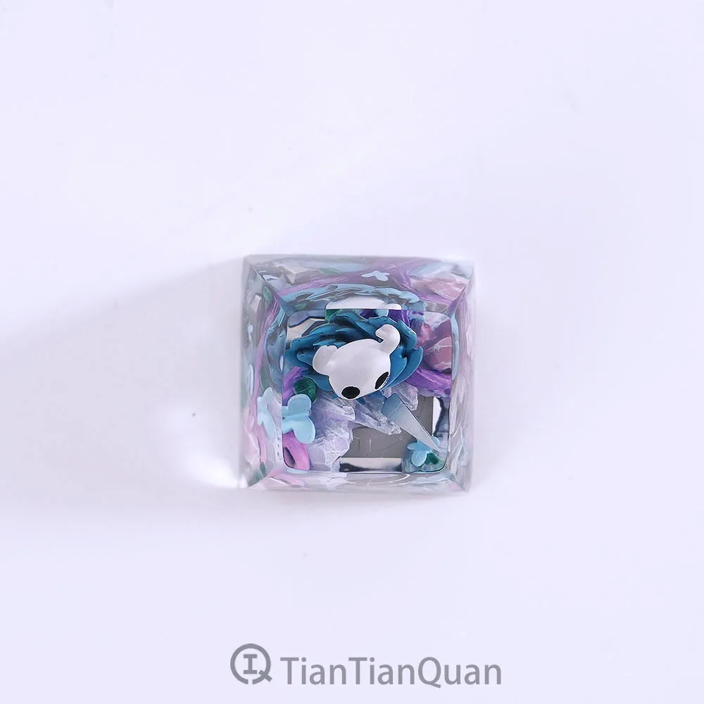 Hollow Knight Esc Keycap Смола 3D ручной работы Настраиваемый прозрачный механический аксессуар для клавиатуры Персонализированные колпачки для игровых клавиш