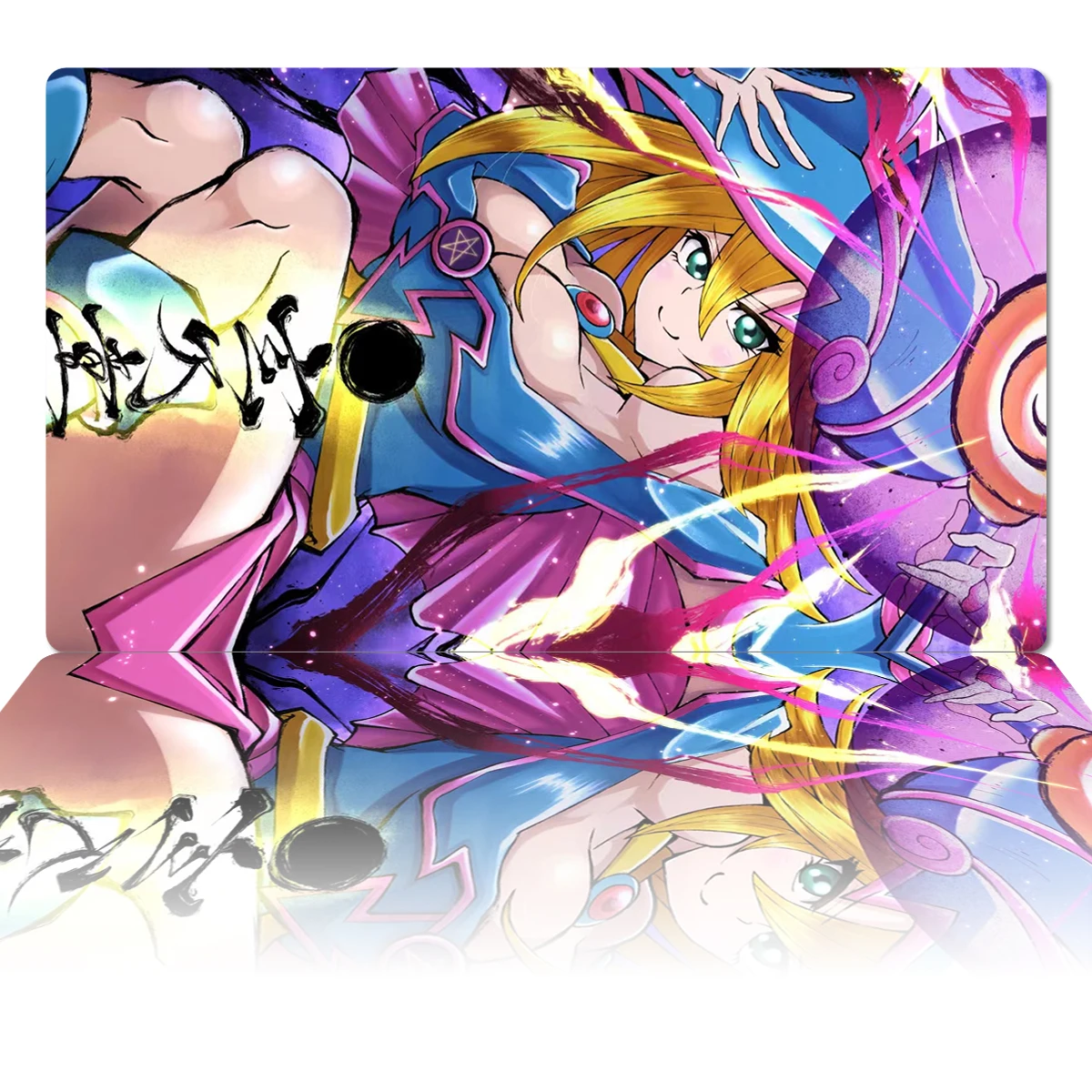 YuGiOh Dark Magician Girl Mat TCG CCG Board Game Trading Card Game Playmat Custom Anime Mouse Pad Rubber Desk Mat Zone Free Bag