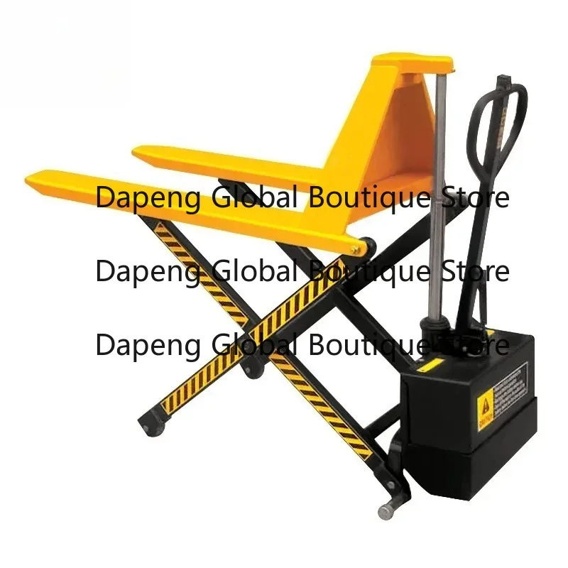 Battery Powered 1.5 Ton High Lifting Scissor Transport Cart Electric Hydraulic Warehouse Loading Handling Equipment