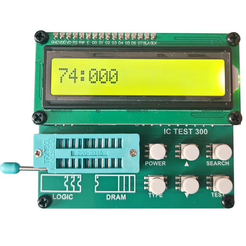 TEST300 Integrated Circuit Tester - Universal IC Chip Analyzer for Logic Gate & Memory Device Testing