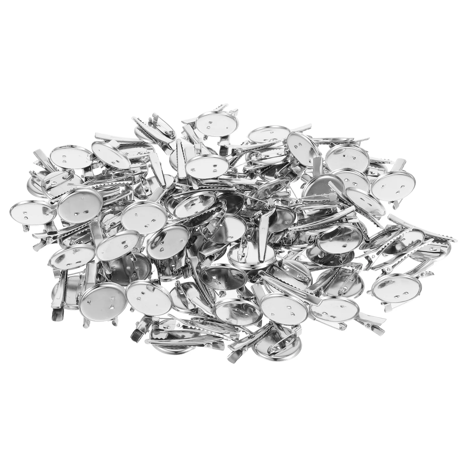

100pcs Brooch Trays Blank Pin Craft Clip Clasp Jewelry Badge Backs Disc Pins for Crafts Lapel Coats Sweaters Hats Diy Bezel
