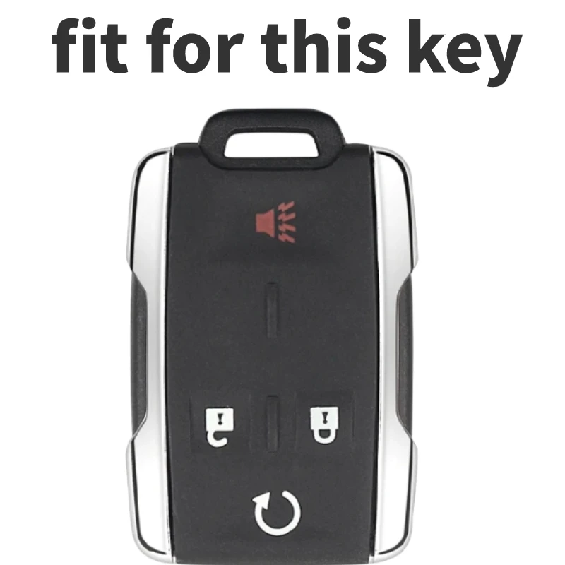 4Buttons TPU Car Key Case for Chevrolet SUBURBAN GMC Sierra Canyon Colorado Silverado Remote Key Cover Shell Fob Holder Keychain