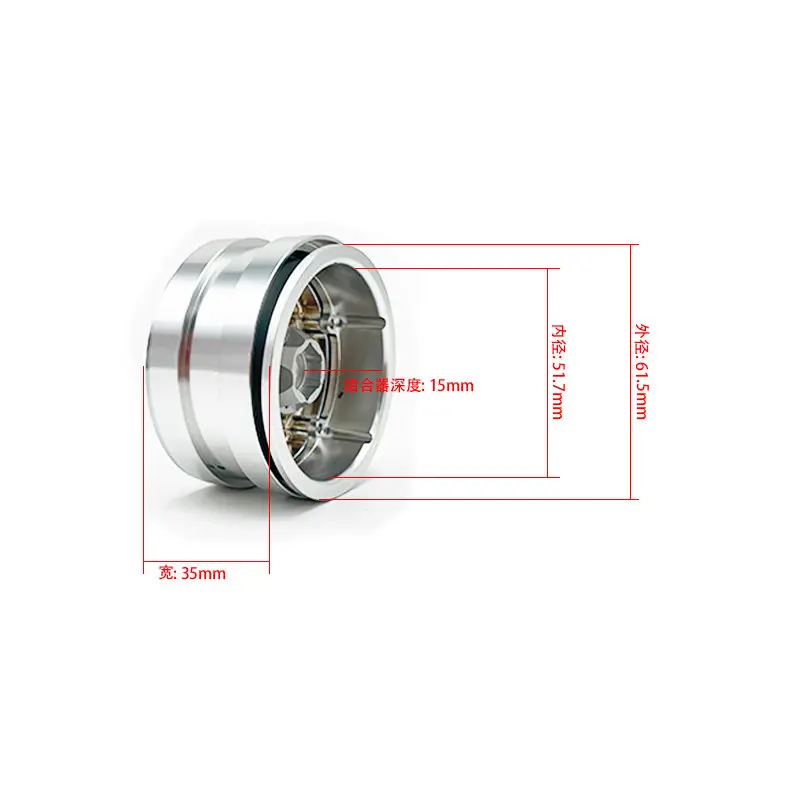 D1RC New Style 2.2 Inch Metal Plated Retro Mirror RC Crawler Wheel Hub Upgrade Parts For 1 10 TRX4 Off Road Climbing RC Car