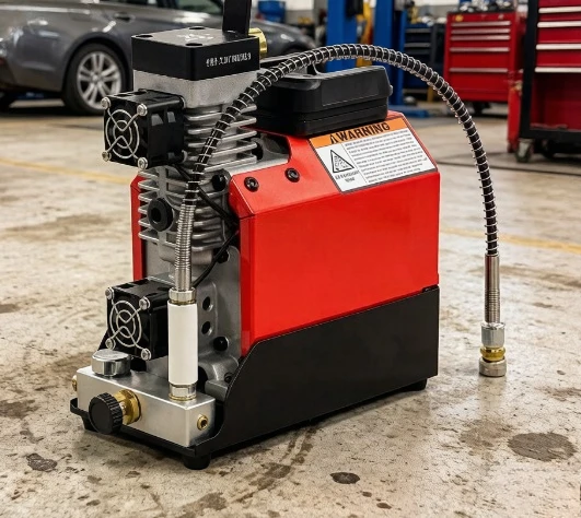 GX18V Portable 30MPA High Pressure Air Compressor, Lithium Battery Powered Oil-Free for Car Tire Inflation & Scuba Diving