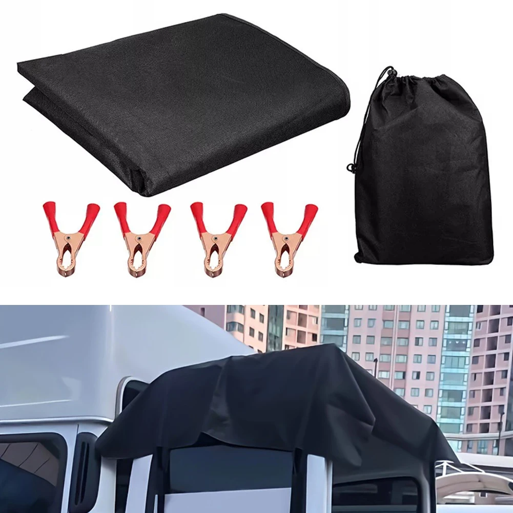 สําหรับ Transporter ด้านหลัง Barn ประตูกันสาดสีดําสําหรับ RV สําหรับ Mercedes สําหรับ Sprinter Camper Trunk Sunshade Oxford ฝาครอบ