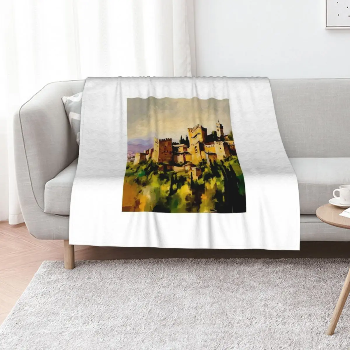 

Alhambra fortress Throw Blanket Soft Plaid Extra Large Throw For Sofa Thin Baby Blankets
