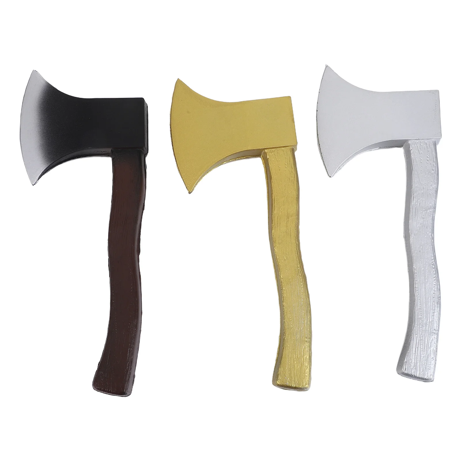 

3pcs Fake Axe Prop For Halloween Lightweight Pu Realistic Costume Party Trick Props Lumberjack Pirate Viking Cosplay Accessory