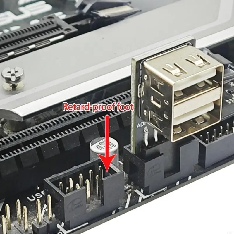 Transfer Data Kecepatan Tinggi 9 Pin ke USB 2.0 Soket Panel Depan Wanita ke 9pin Mainboard Header Extension Adapter Untuk PC