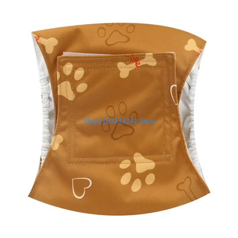 Wygodne, zmywalne spodnie dla szczeniąt. Projekt wielokrotnego użytku. Pielucha dla małych ras z nadrukiem