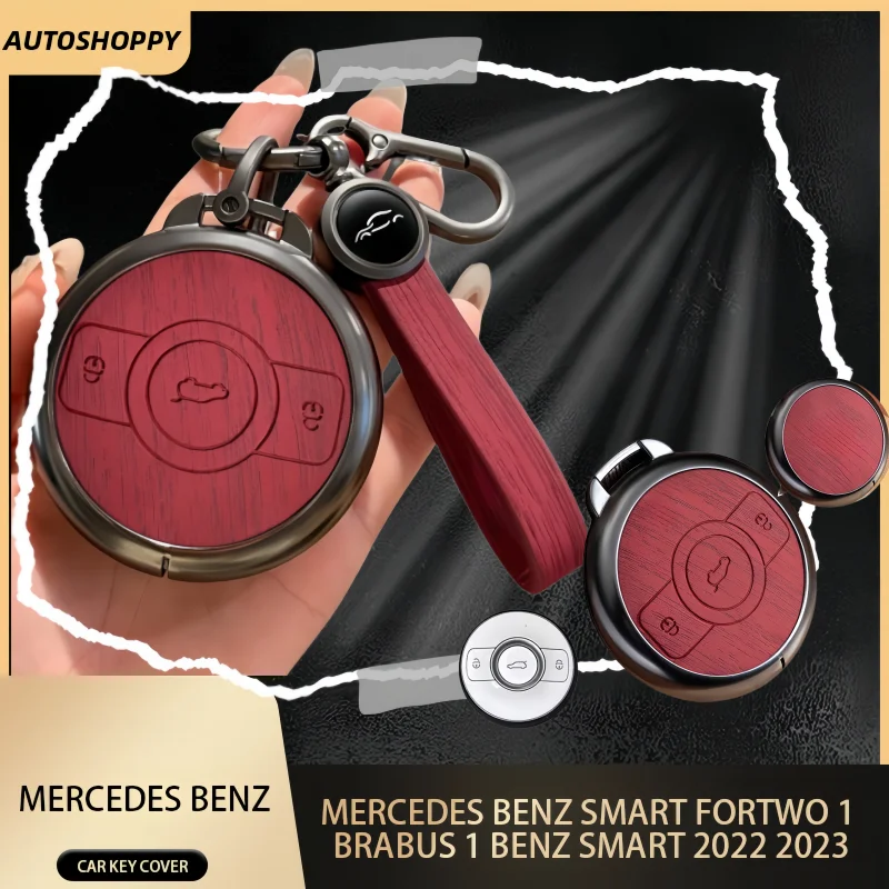 

For Mercedes Benz SMART Fortwo 1 BRABUS 1 Benz SMART 2022 2023 Car Key Cover Case Shell Holder Fob Protection Keychain Accessory