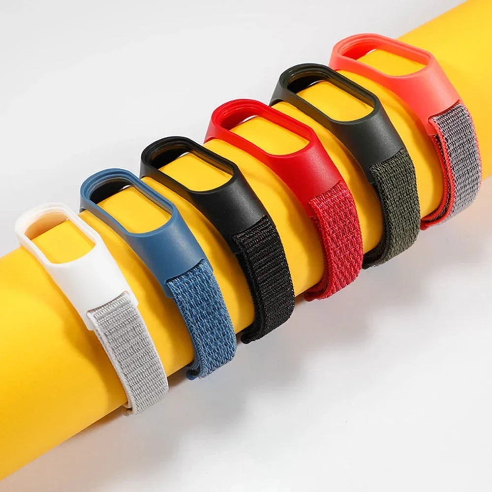 Ремешок нейлоновый для Xiaomi Mi Band 7 6 5 4 3, спортивный браслет для наручных часов Mi band 7 6 5 4 3