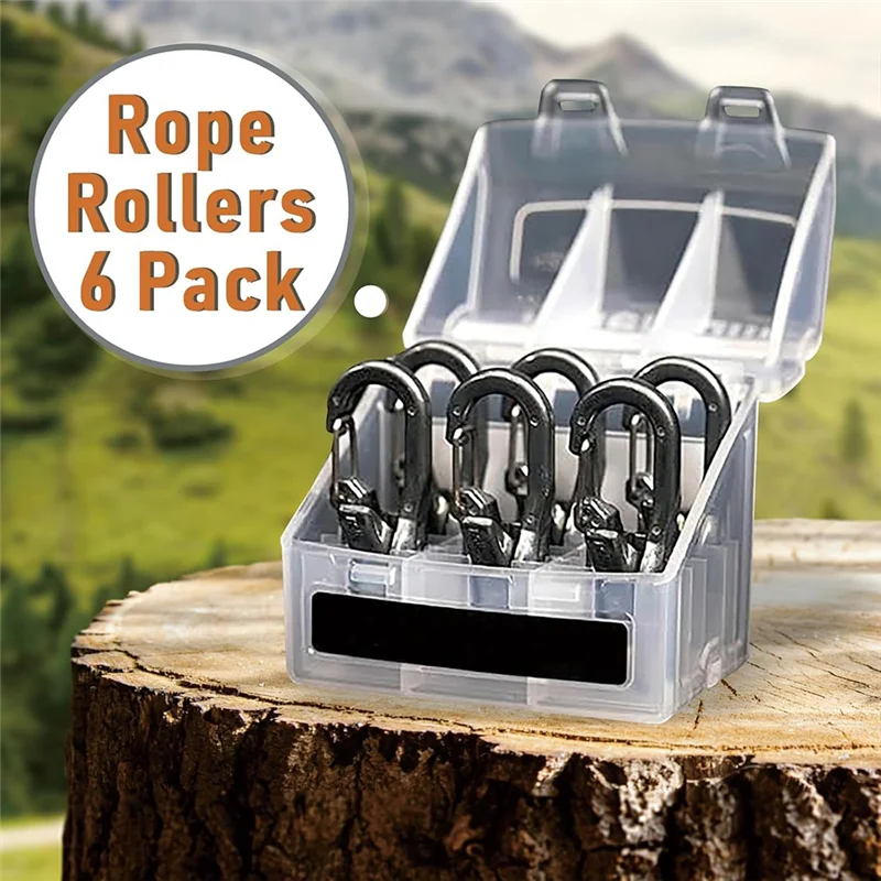 ABMH-Outdoor Tensioner With Rope Roller Paracord Cinching Tool For Camping, Hiking & Boating Outdoor Tool Line Puller