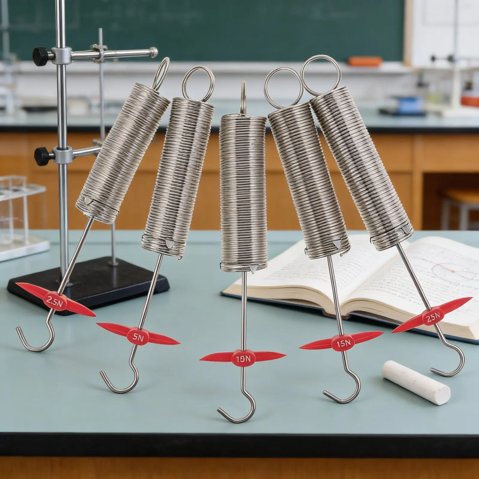 

Набор из 5 пружин для физических экспериментов по закону Гукка, 2.5, 5, 10, 15, 25 Н, для школьного обучения и научных лабораторий