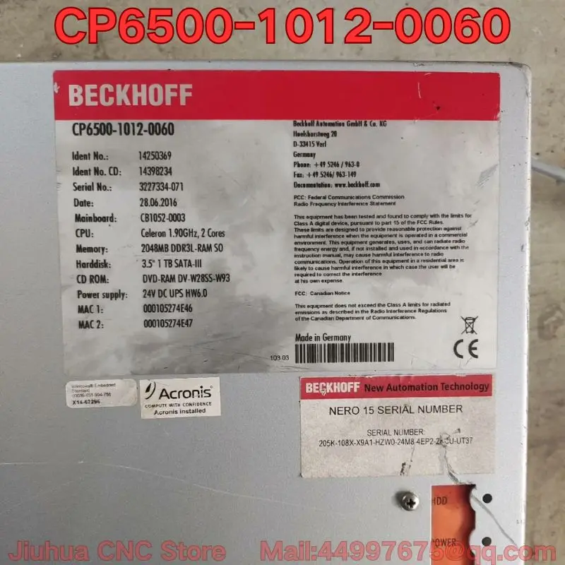Second-hand CP6500-1012-0060 Functional test of industrial control machine requires negotiated Latest prices for August 2026