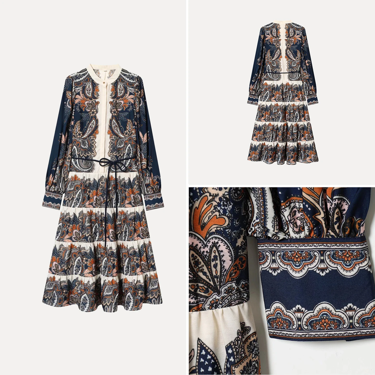 

Faionable Layered Skirt Dr Ele Personali Women's Clothing Winter 2025 Long Sve Loose Fit Daily Wear Single Button