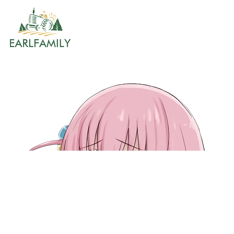 EARLFAMILY Gawr Gura Shark Girl Car Stickers Anime Hololive Vinyl Fashionable Decal Scratch-Proof Creative Surfboard Graphics