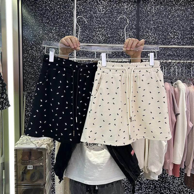 

plus Size High Waist A-Line Skirt Korean Sle Summer Casual ort Skirt for Women 300 Pou And above Anti-Light