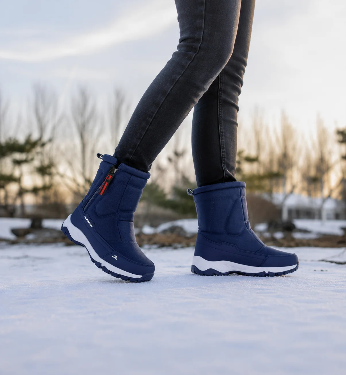 Herrenstiefel, Winterschuhe für Herren, warme Schneestiefel, kniehohe Herrenschuhe, warme Schuhe, dicke, flauschige Winterschuhe für Herren und Damen, Baumwollschuhe. – Detail 11