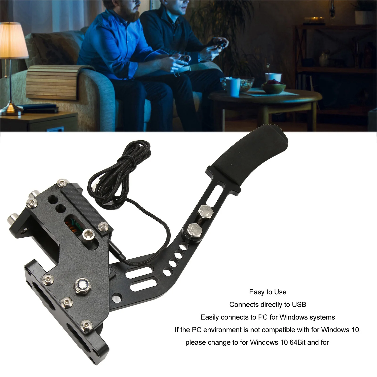 

64-битный USB-рулевой тормоз 2-в-1 для симуляторов гонок на PC, Series S/X, совместимый с G920