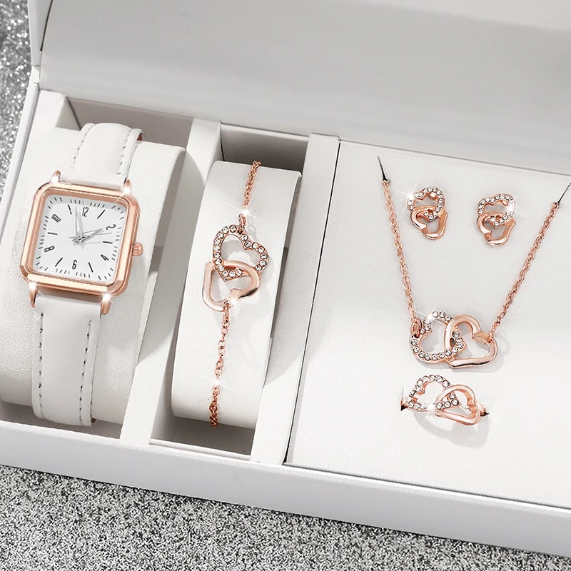 6Pc Trendy Latest Elegant And Fashionable Quartz Watch, Ideal Gift For Friends And Family On Valentine's Day, Easter, Birthdays