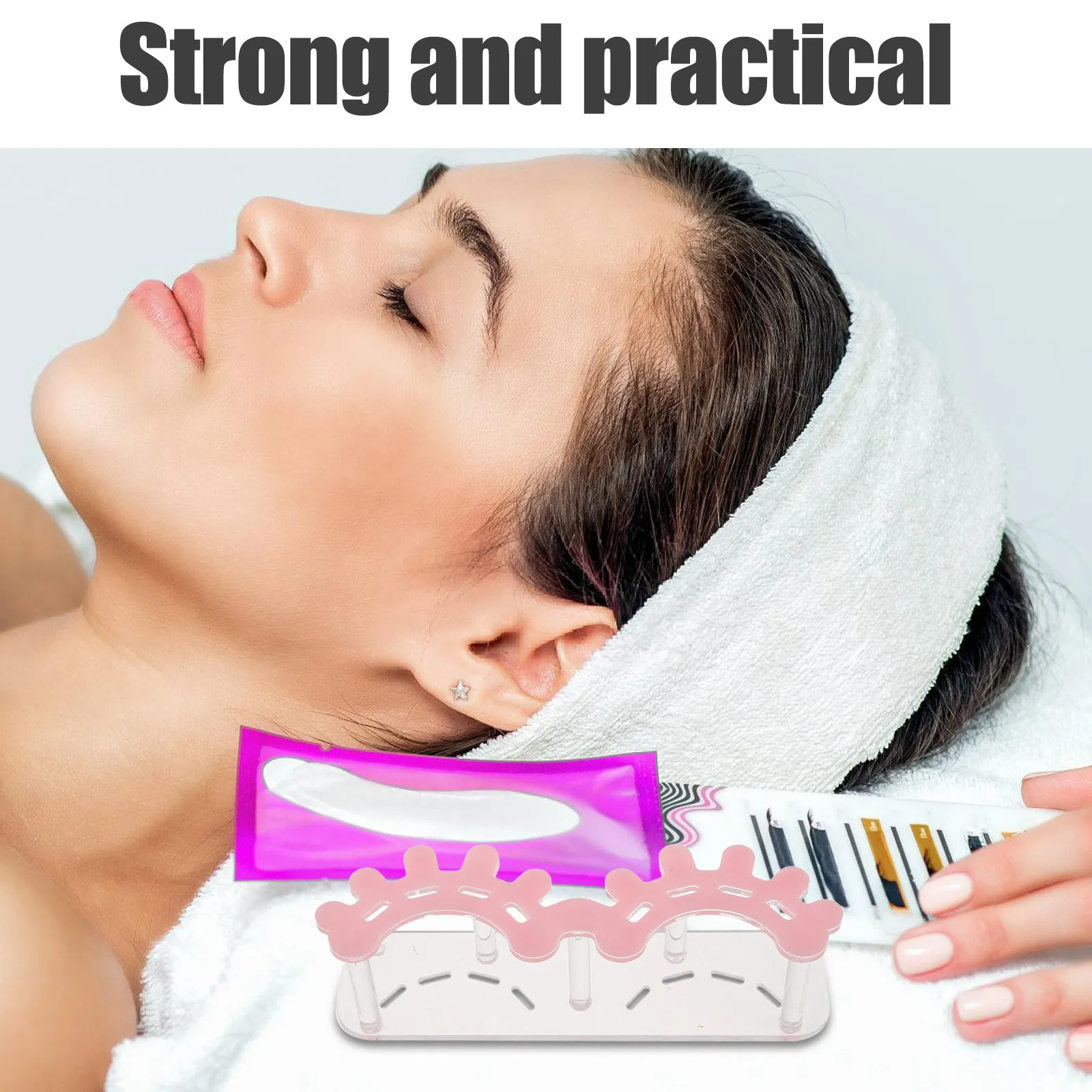 

Lash Tweezer Organizer 8-Slot Acrylic Stand Transparent Lash Extension Tool Holder Stable Base Makeup Table Display