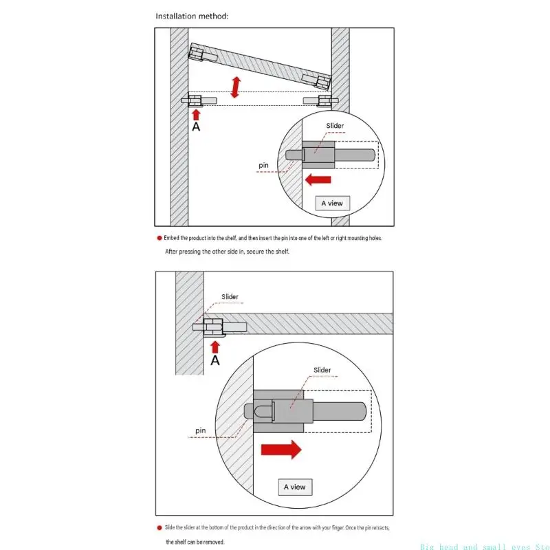 581C Bookcase Shelf Support Insert Concealed Cabinet Part Plastic Body and Metal Pin 10 Pack for Shelf Repair Work