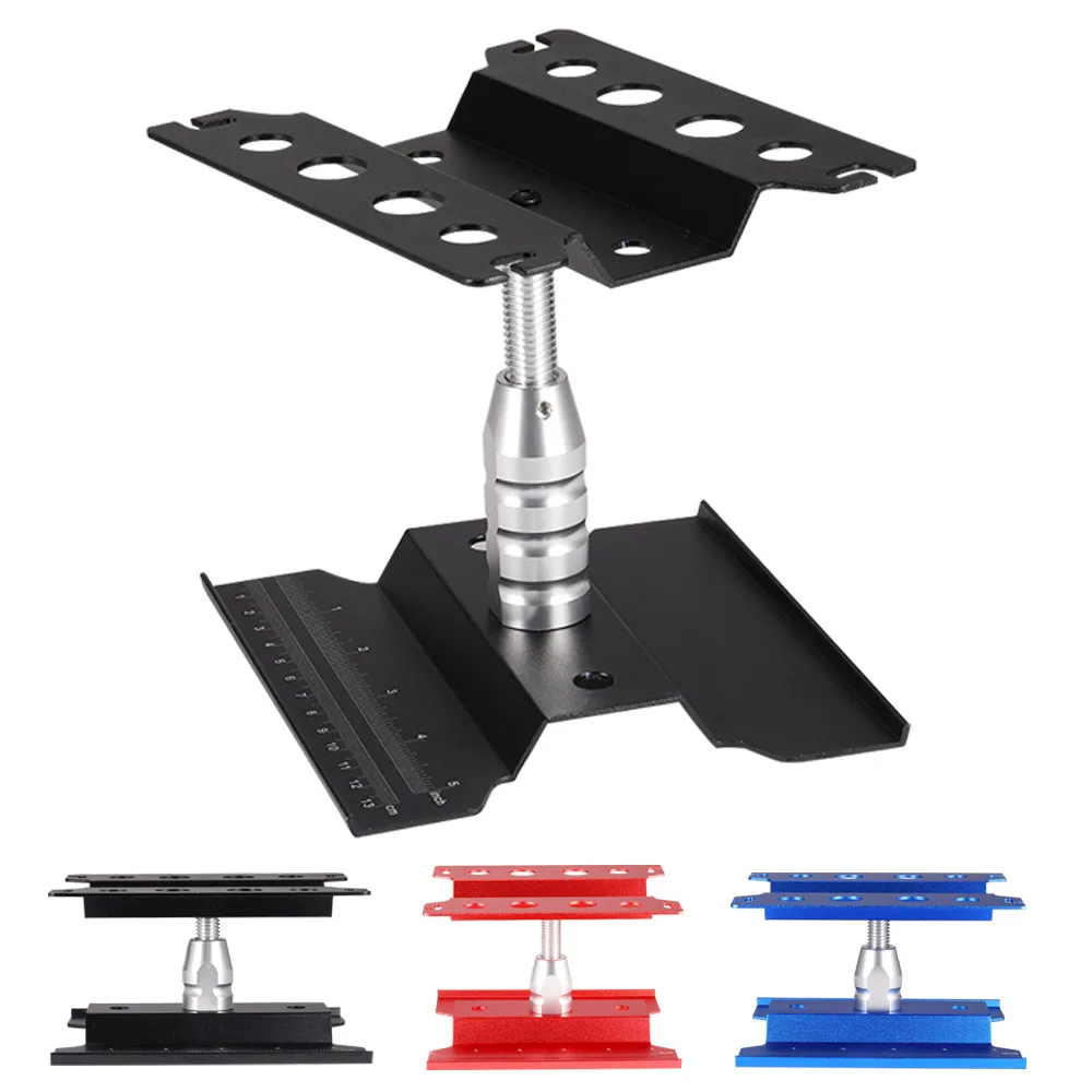 Aluminum Alloy RC Car Work Stand Repair Workstation 360 Degree Rotation Lift Or Lower for 1/8 1/10 1/12 Scale Cars Trucks Buggie