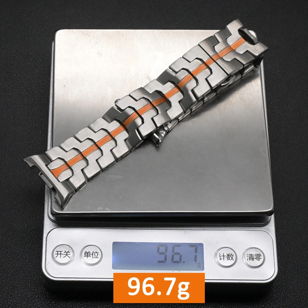 الرجال سوار معدني لساعة سامسونج جالاكسي 8 الكلاسيكية 46 مللي متر الفاخرة الفولاذ المقاوم للصدأ حزام لساعة جالاكسي 8 44 مللي متر 40 مللي متر اكسسوارات