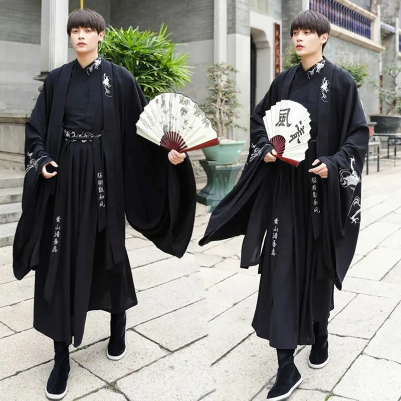 

2025 Women Traditional Hanfu Dress Man Han Dynasty Costume Couple Chinese Ancient Swordsman Clothing Male Kimono Tang Suit