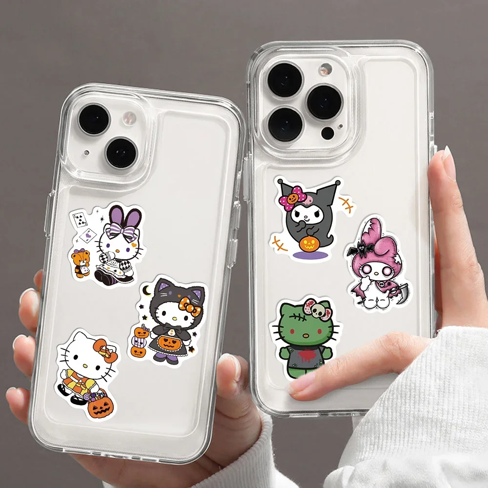 @@@*52 قطعة لطيف هالوين الكرتون سانريو ملصقات اللعب مضحك مرحبا كيتي الشارات DIY بها بنفسك مقاوم للماء الهاتف الثلاجة حقيبة القرطاسية
