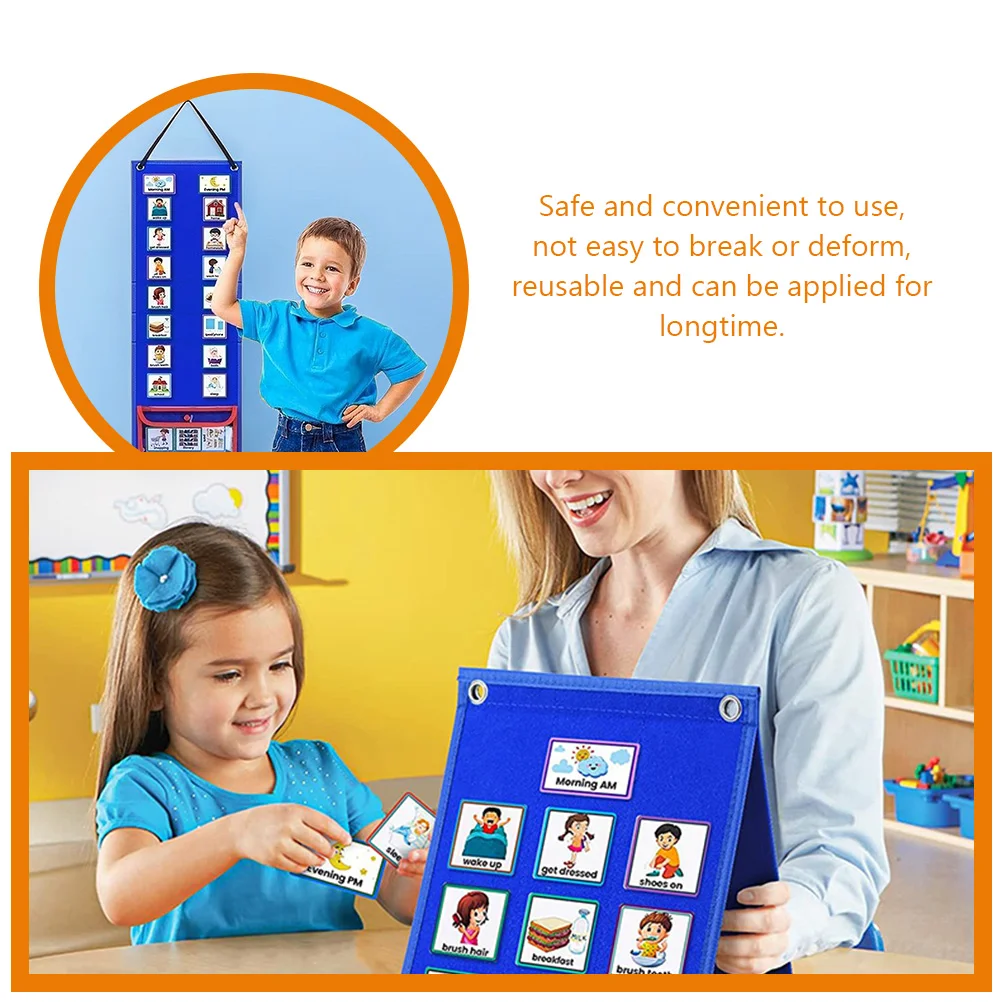 Learning Materials Toddler Visual Schedule for Kids Board Home Routine Chart Calendar Morning