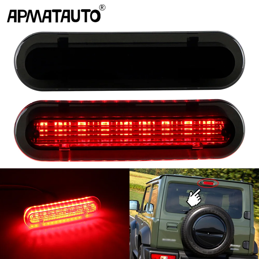 1pcs Red/Smoked Lens Rear LED Brake Lamp Red Tail Third Braking Stop Warning Light For Suzuki Jimny JB64 JB74 2019 2020 2021