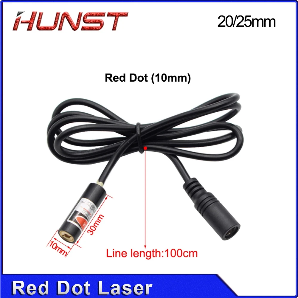 HUNST Dia: 20/25mm Red Dot Holder Set DC 5V Moduł diodowy Pozycjonowanie urządzeń dla majsterkowiczów Grawerowanie laserowe Co2 Głowica tnąca