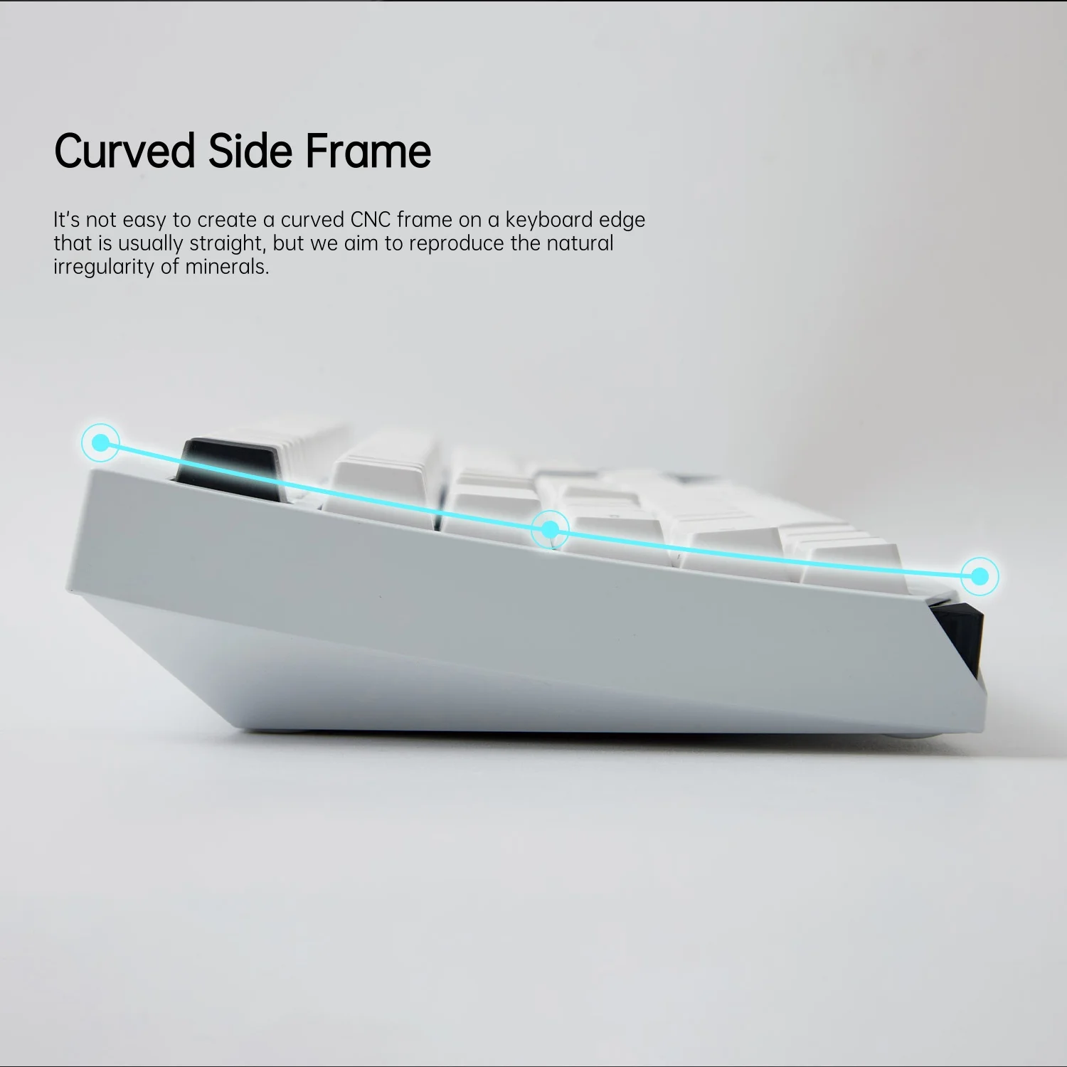 Akko mineral 01 teclado mecânico/kit barebone alumínio 75% 81 teclas via rgb troca quente tri-modo teclado/kit personalizado sem fio