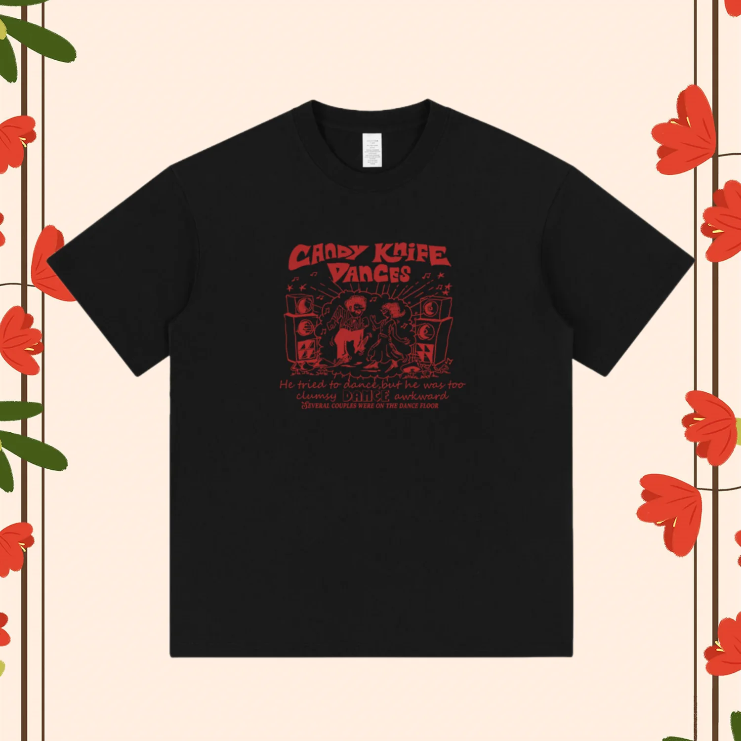 

Футболка À Manches Courtes Polyvalent Pour Hommes Et Femmes À Imprimé De Dessin Animé Rétro Américain Street Loose Pur Coton