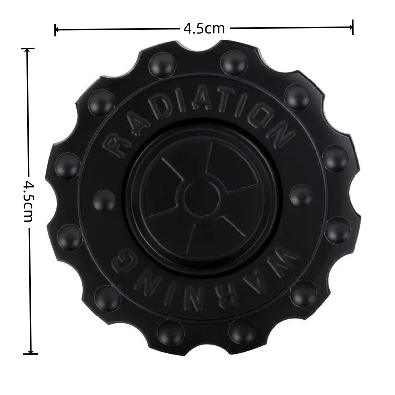 EDC Gear Hand Spinner Clicker Adult Fidget Toy Radiation Warning Fidget Slider Spinner ADHD Tool Anti-anxiety Stress Relief Toys